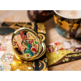 Carmani Gustav Klimt "Lady with Fan" Delicate Stylish Women Pocket Mirror 2.75 Inches