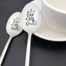 Mom and Dad Gifts for Parents I Love You Mom I Love You Dad Spoon Set Mothers Day Fathers Day Gift Christmas Birthday Gifts Anniversary Present for Parents