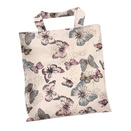 Chezi Women's Butterfly Cotton Reusable Foldable Canvas Tote Shoulder Shopping Bag
