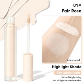 Juego de iluminadores líquidos, iluminador mate Fair Rose para esculpir la cara, maquillaje multiusos para contorno de resaltador de nariz debajo de l