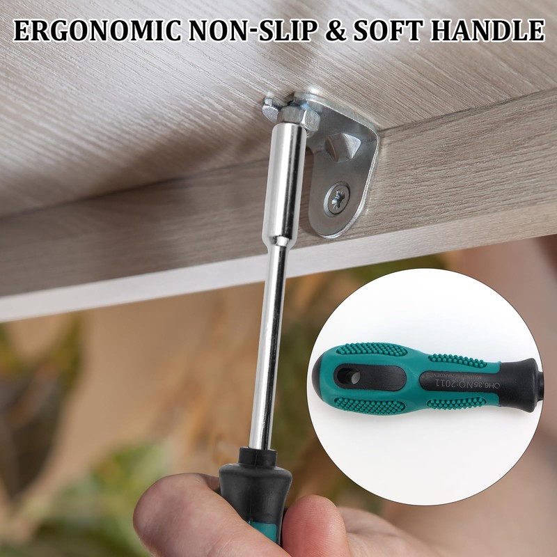 Rierousy Socket Screwdriver Set, Quick Change Bit Holder, Flexible Shaft