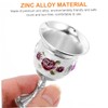 NOLITOY 2pcs Alloy Goblet with Flower Pattern Elegant Wine Cups