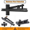 2PCS Hidden Door Hinge, Stainless Steel Hidden Hinges 573LB Load-Bearing