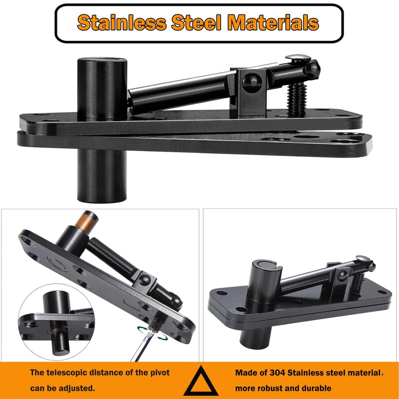 2PCS Hidden Door Hinge, Stainless Steel Hidden Hinges 573LB Load-Bearing