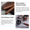 Walnut Handle Stainless Steel Coffee Scoop Set (15ml + 30ml)