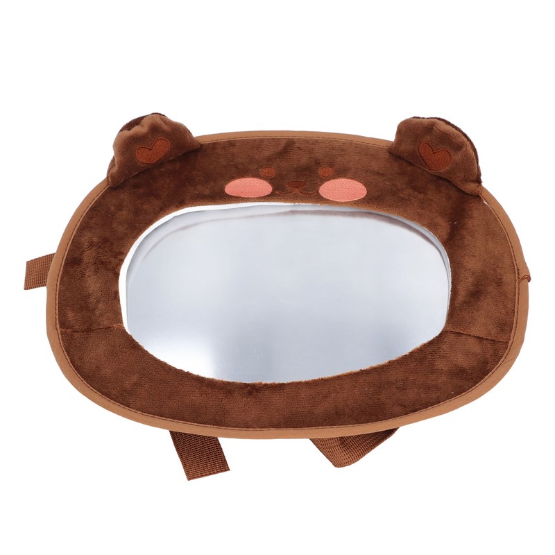 Baby Car Mirror Cute Cartoon Super Soft Fabric Acrylic Car