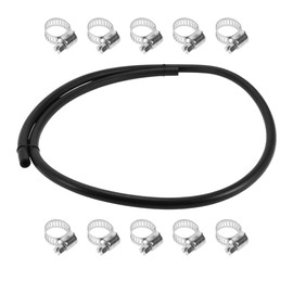 HOPESPANNER 3/8" Fuel Line Kit 5.01ft Vacuum Hose Automotive Fuel Hose with 10 Clamps 1 Set