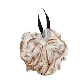 HSYTEK Bath Sponge, Exfoliating Glove & Bath Brush, Large & Strong Foaming for Gentle Body Scrub, Pack of 3 (Brown)