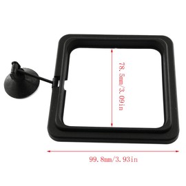 E-outstanding 2pcs Fish Feeding Ring Tropical Fish Food Ring Aquarium Fish Tank Accessories Water Plant Buoyancy Suction Cup (1 x Round Shape and 1 x Square Shape), Black