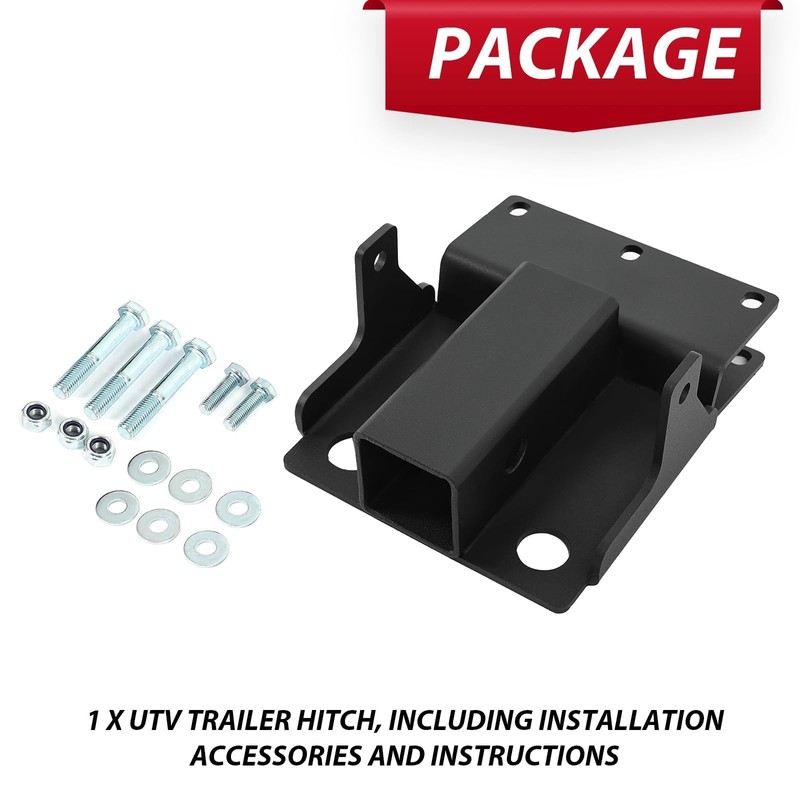 HECASA 2'' Rear Trailer Hitch Receiver Compatible with Kawasaki Mule