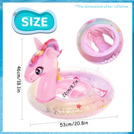 KIKVTER Baby Swimming Ring, Swimming Ring Baby with Swimming Seat, Swimming Ring Children with Cartoon Print, Baby Swimming Ring, Children's Swimming Ring, Children's Swimming Ring Toy for Children