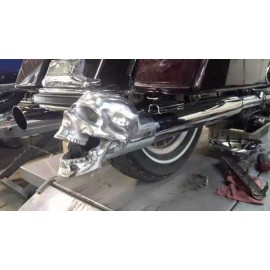 Mad Dog Products 2 1/4'' I.D. Skull Exhaust Tip Polished - Sold Individually - Made in the USA