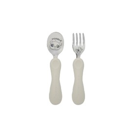 easy grip spoon & fork panda