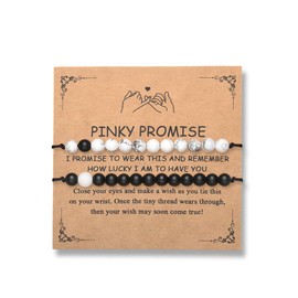 Matching Couple Bracelets Gifts for Him And Her Long Distance Touch Bracelets Gifts for Couples Best Friends Boyfriend Husband Valentines Day Gifts for Him Her Wife Girlfriend Howlite Bracelet Set