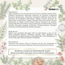 Gel Reafirmante Herbal, 400 g, Fórmula Natural con Mentol y Árnica para Celulitis, Sin Parabenos | Toxic free