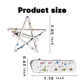 Y2k Hair Clips for Girls Women Wave Star Barrettes for Fine Hair Silver Goth Hair Accessories for Women Cosplay Hair Clips Hairpins for Girls Star Hairclips Cute Kawaii Alligator Hair Clips 4 Pcs