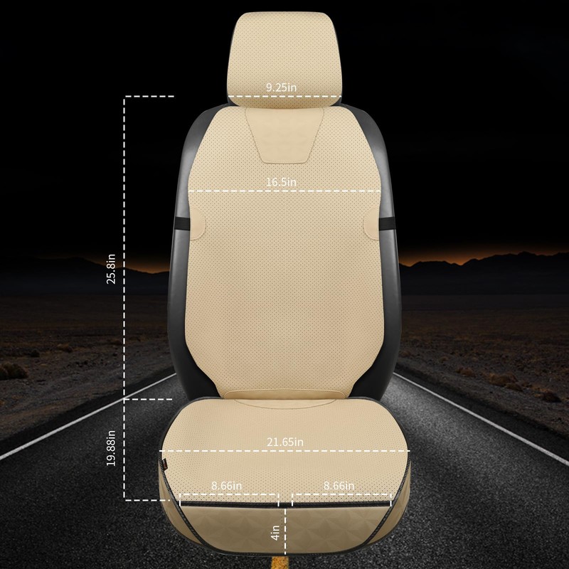 Auto Newer Breathable Leather PU Car Seat Covers for Front