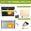 6500°F Fireproof Document Bag with Lock,2025 Upgraded Fireproof/Waterproof Money Bag