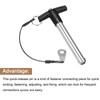 TA-VIGOR T Handle Lock Pins, 12mm Dia 80mm Length Stainless