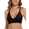 WOWENY Seamless Bra without Underwire Padded Push Up Curve Non-Wired