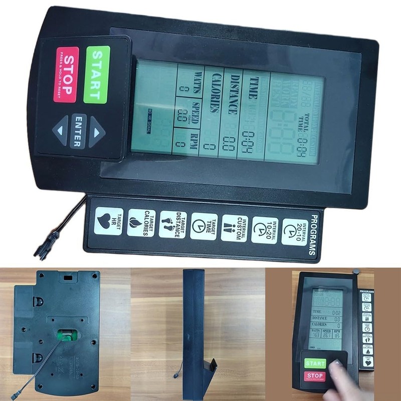 Exercise Bike Computer Indoor Monitor, LCD Monitor Speedometer, Wind Resistance