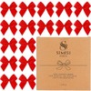 150 Pieces Red Mini Ribbon Bows for Crafts Tiny Satin