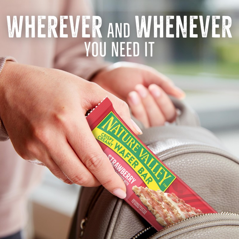 Nature Valley Crispy Creamy Wafer Bars, Strawberry, Whole Grain, 5