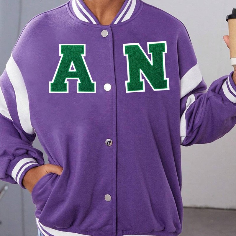 SOYCEV 4.5" Varsity Letter Patches Chenille Iron on Letters Large