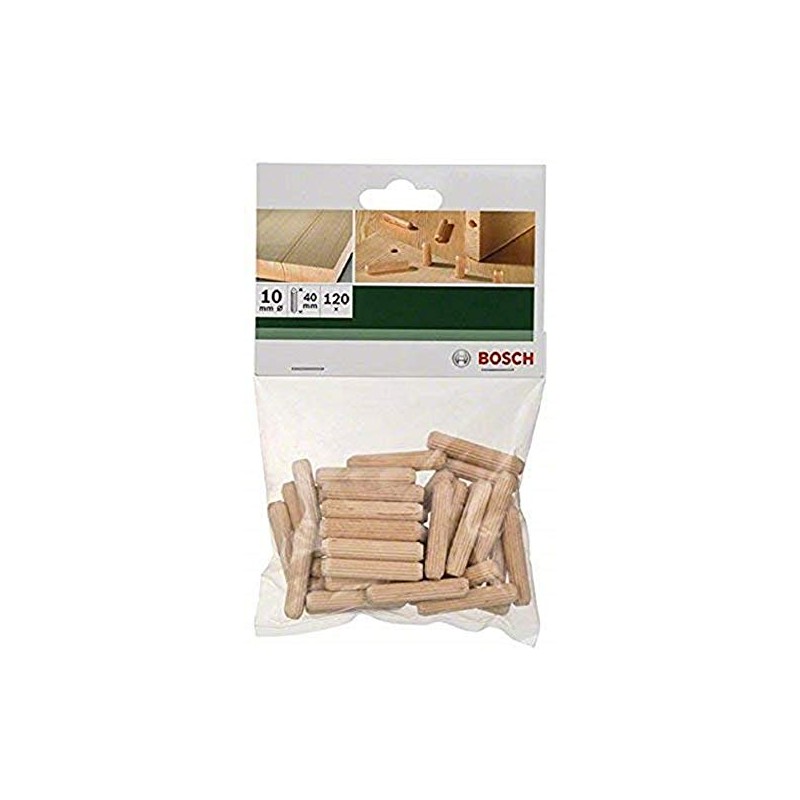 Bosch 120 x Wooden Dowels 10 x 40 mm