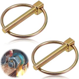 Lynch Pins Set of 2 O Shape Lock Clips Fastener Pins Carbon Steel Lynch Pins with Rings Locking Pin Fasteners for Tractors Lawn Mowers Truck Farm Equipment Outdoor Use Lock Position or Missing Parts