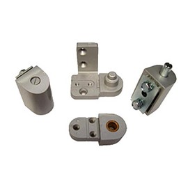 Pacific Doorware YKK Style Storefront Door Pivot Hinge Set in Dark Bronze - Choose Handing (Aluminum Silver, Left Hand)