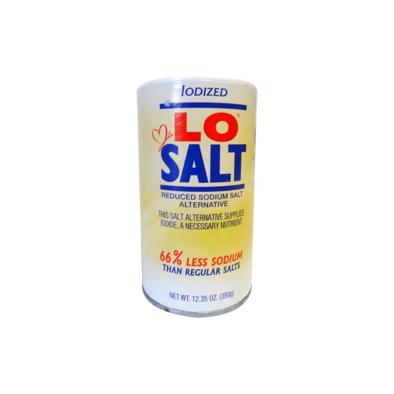 LoSalt Iodized Salt, 12.35-Ounce (Pack of 3)