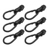 UOIENRT 6 Pack Black L-Track Double Stud Tie Down Fitting