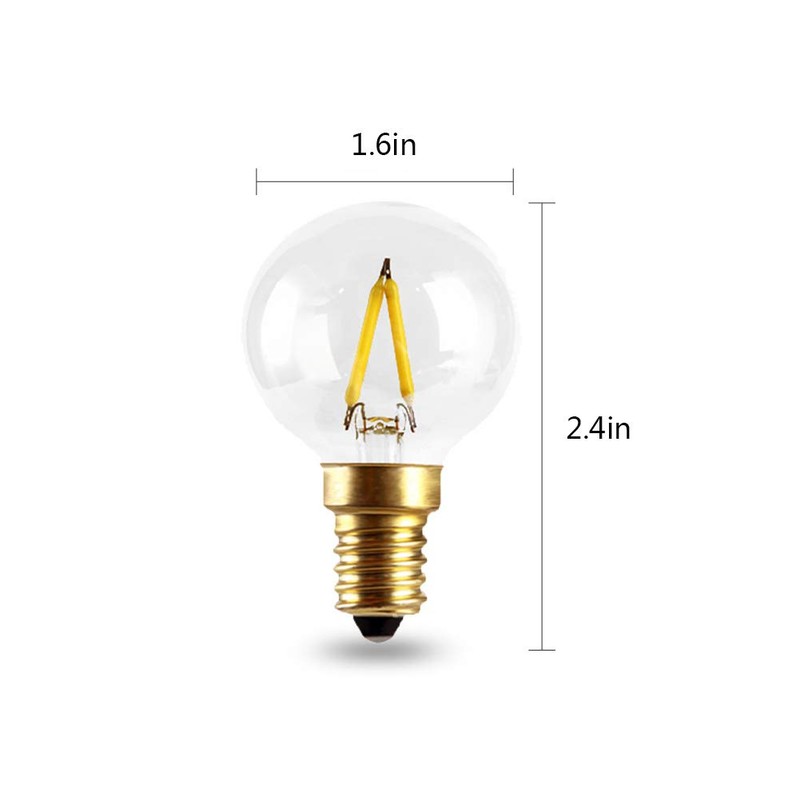 E14 1W G40(G14) Globe LED Bulb Edison Incandescent 10 Watt