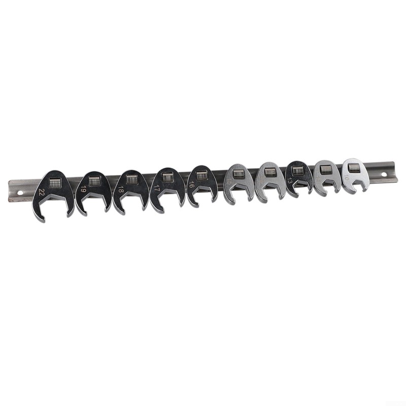 Crowfoot Wrench Set 10pcs 10 To 22mm 3/8Inch Sq Drive