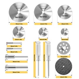 44PCS Cutting Discs Compatible with Dremel Rotary Tool, Includes Diamond, Resin, and HSS Blades for Precision Cutting of Metal, Plastic, Wood, and More – Rotary Tool Accessories
