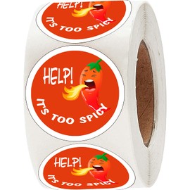 Spicy Grocery Store Food Labels,Wacky Chili Stickers,Food Warning Labels,Hot Labels,1.5Inches,500 Pcs.