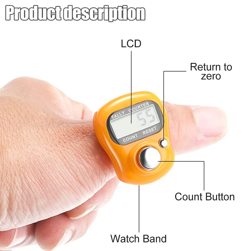 Foreverup 4 Pcs Electronic Counter Lap Counter, 5 Digit Resettable