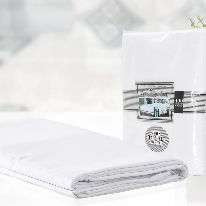 Danny Textiles Single Flat Sheet 100% Egyptian Cotton Flat Sheets