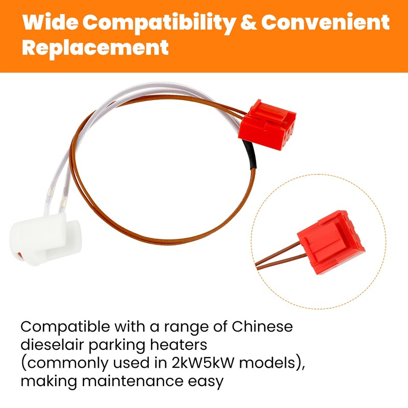 2PCS Probe Square Connector Temperature Overheat Sensor Air Heater Parking