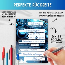 ZETTMANN® 10 Gaming Invitation Cards Children's Birthday I Boy Girl - The Gamer Party Cards are the Gamer Invitation for Boys as Children Birthday Invitation Game Controller Gamer (Gaming)