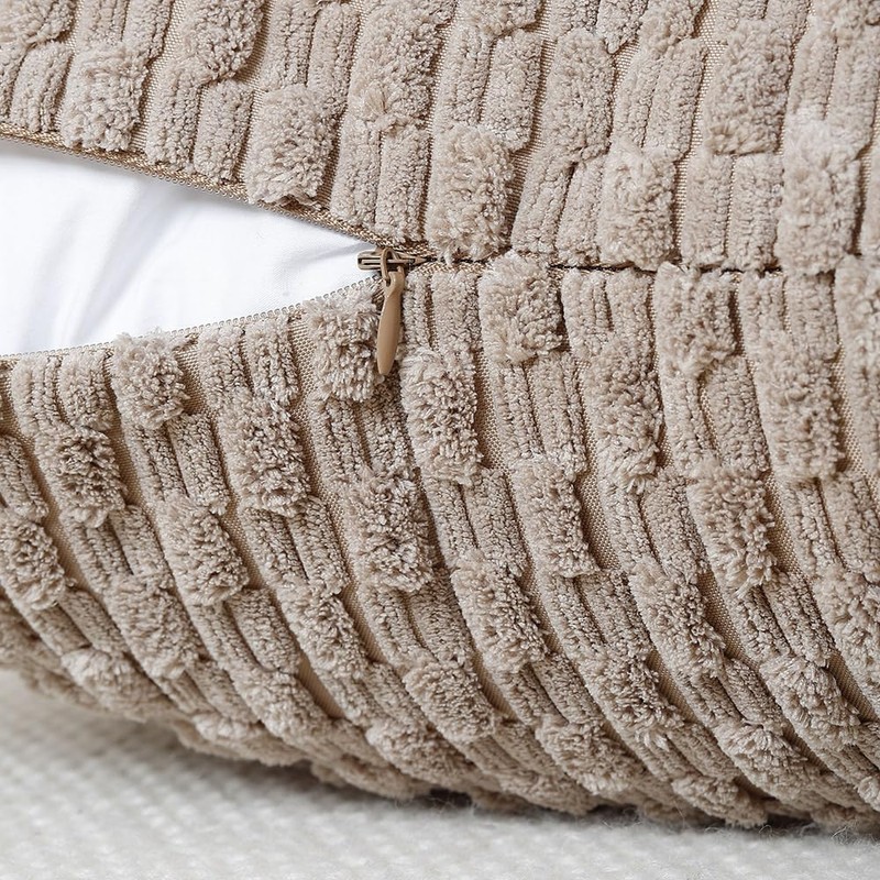 Madizz Pack of 2 Soft Corduroy Decorative Throw Pillow Covers