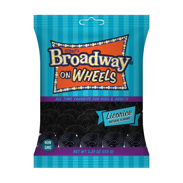 Broadway on Wheels, Licorice Bags, 12 Ounce (Pack of 12)