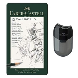 Faber-Castell 119065 – Pencil Castell 9000, Set of 12 Art Set, Contents 8B – 2H