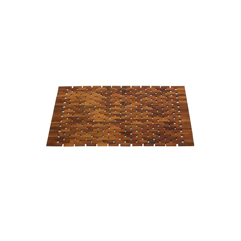 Bare Decor Kuki Spa Mosaic Shower Mat in Solid Teak