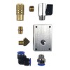 Primefit PCKIT8 Air Push to Connect - Outlet Drop Kit with Block,1/4" Brass Quick Connect Coupler