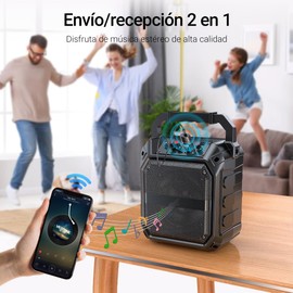 JESWO Bluetooth USB Adaptador, Receptor Transmisor Bluetooth 5.4, Audio Bluetooth Adapter Inalámbrico Portátil USB 2 en 1 con Pantalla, Adaptador Bluetooth para PC, TV, Audio para Coche, Auriculares