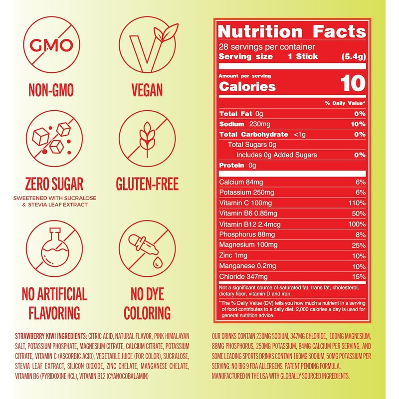 TREVI™ Sugar Free Electrolytes - Drink Mix Hydration Powder Packets