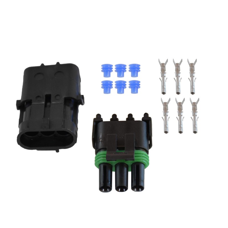 WEATHER PACK 3 PIN CONNECTOR 12-16 AWG Wire Water Tight