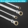 DURATECH 8 * 9 mm Extra Long Anti-Slip Flex-Head Ratcheting
